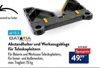 Aldi Süd Batavia abstandhalter und werkzeugablage für teleskopleitern Angebot