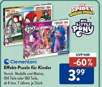 Aldi Süd Clementoni effekt-puzzle für kinder Angebot