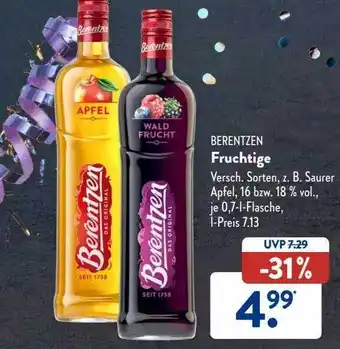 Aldi Süd Berentzen fruchtige Angebot