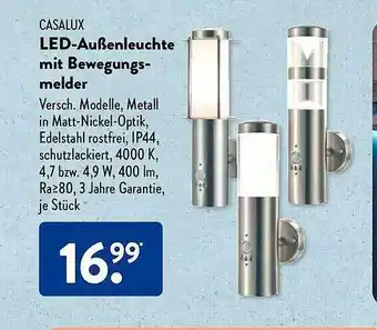 Aldi Süd Casalux led-außenleuchte mit bewegungsmelder Angebot