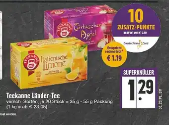 E-Center Teekanne länder-tee Angebot