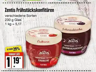 Edeka Zentis frühstückskonfitüren Angebot