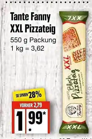 Edeka Tante fanny xxl pizzateig Angebot