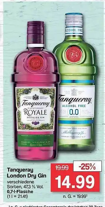 Famila Nord West Tanqueay london dry gin Angebot