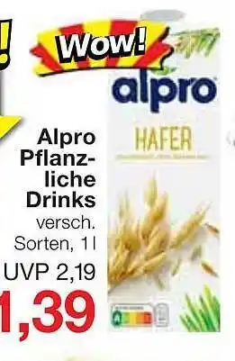 Jawoll Alpro pflanzliche drinks Angebot