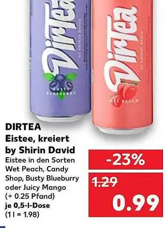 Kaufland Dirtea eistee, kreiert by shirin david Angebot