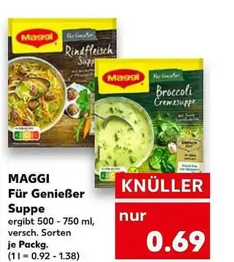 Kaufland Maggi für genießer suppe Angebot