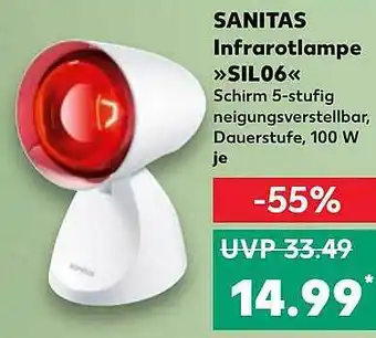 Kaufland Sanitas infrarotlampe „sil06“ Angebot