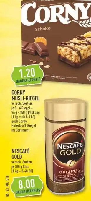 Marktkauf Corny müsli-riegel oder nescafé gold Angebot