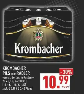 Marktkauf Krombacher pils oder radler Angebot