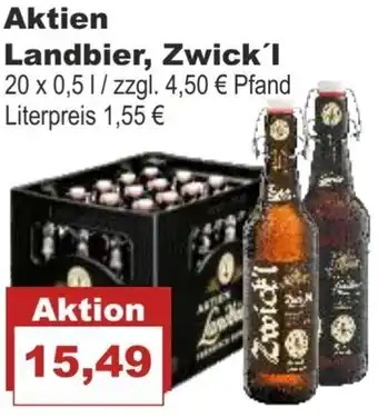 Bilgro Aktien Landbier, Zwick'l 20x0,5 L Angebot