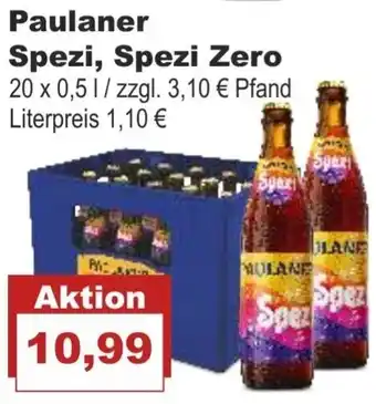 Bilgro Paulaner Spezi, Spezi Zero 20x0,5 L Angebot