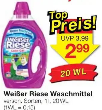 Jawoll Weiẞer Riese Waschmittel 20 WL Angebot