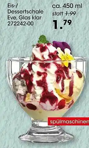 Möbel Martin Eis- dessertschale eve, glas klar Angebot