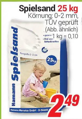 CENTERSHOP Spielsand 25kg Angebot