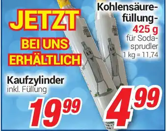 CENTERSHOP Kaufzylinder oder Kohlensäurefüllung 425g Angebot