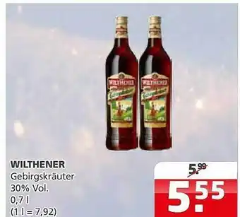 Getränkehaus Wilthener gebirgskräuter Angebot