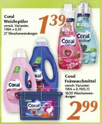 inkoop Coral feinwaschmittel oder weichspüler Angebot