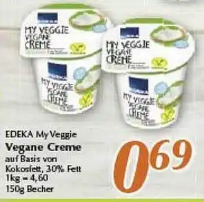 inkoop Edeka my veggie vegane creme Angebot