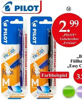 Woolworth ,,Pilot" Gelschreiber ,,Frixion" Angebot