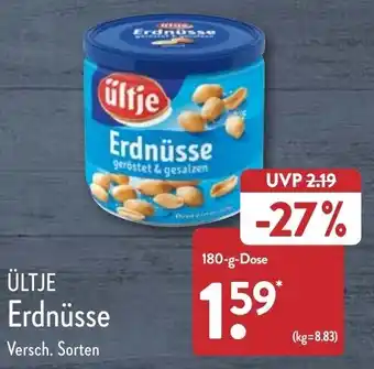 Aldi Nord Ültje Erdnüsse 180 g Dose Angebot