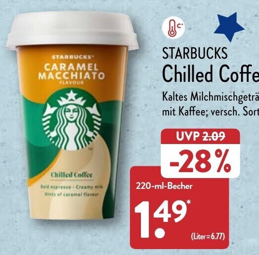 Starbucks Chilled Coffee 220 ml Becher Angebot bei Aldi Nord