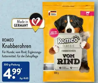 Aldi Nord Romeo Knabberohren 300 g Packung Angebot