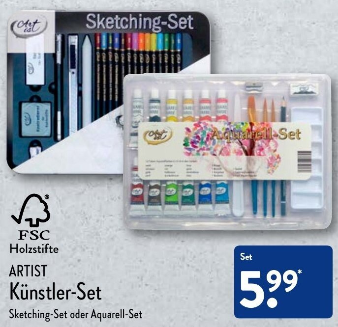Artist Künstler Set Angebot bei Aldi Nord