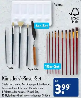 Aldi Nord Künstler/Pinsel Set Angebot