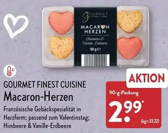 Aldi Nord Gourmet Finest Cuisine Macaron Herzen 90 g Packung Angebot