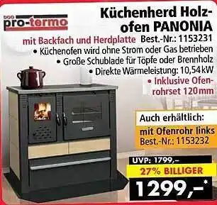 Norma24 Pro-termo küchenherd holzofen panonia Angebot