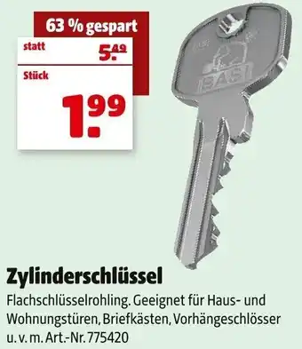 Hagebau Zylinderschlüssel Angebot
