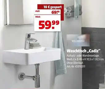 Hagebau Wellwater Waschtisch Cadiz Angebot