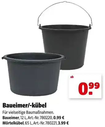 Hagebau Baueimer/kübel Angebot