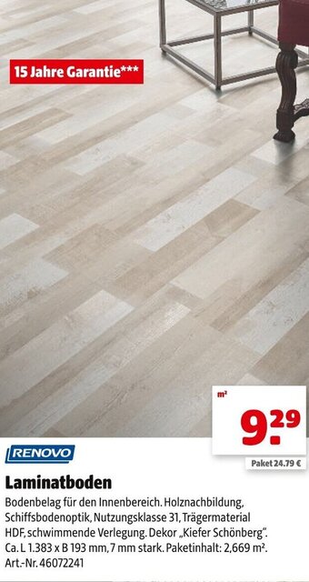 Hagebau Renovo Laminatboden Angebot