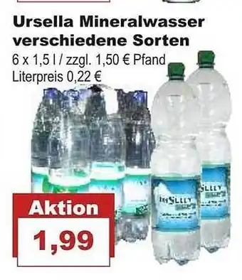 Bilgro Ursella mineralwasser verschiedene sorten Angebot