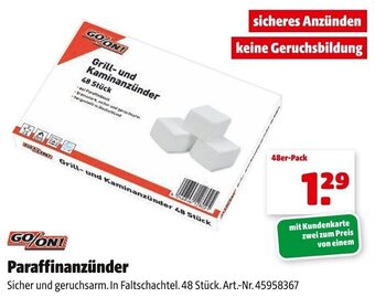 Hagebau Go/On Paraffinanzünder Angebot