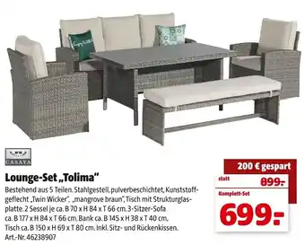 Hagebau Casaya Lounge Set Tolima Angebot