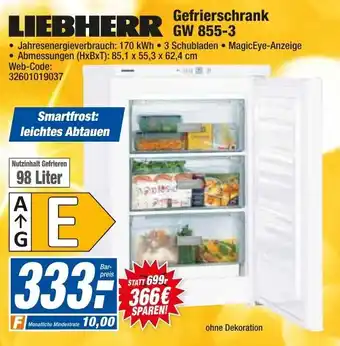 HEM Expert Liebherr Gefrierschrank GW 855-3 Angebot