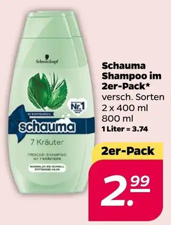 NETTO Schauma Shampoo im 2er Pack 2x400 ml Angebot