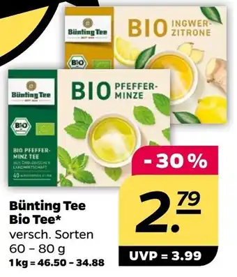 NETTO Bünting Tee Bio Tee 60-80 g Angebot