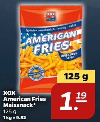 NETTO XOX American Fries Maissnack 125 g Angebot