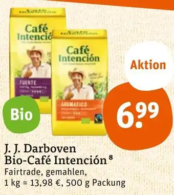 tegut J.J. Darboven Bio Café Intención 500 g Packung Angebot