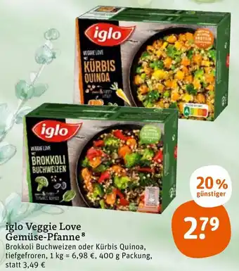 tegut Iglo Veggie Love Gemüse Pfanne 400 g Packung Angebot