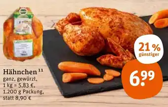 tegut Hähnchen 1200 g Packung Angebot