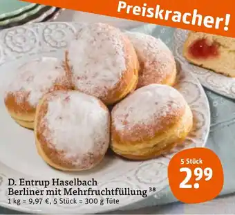 tegut D. Entrup Haselbach Berliner mit Mehrfruchtfüllung 300 g Angebot