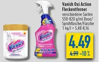 diska Vanish oxi action fleckentferner Angebot