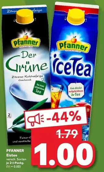 Kaufland Pfanner Eistee 2L Angebot