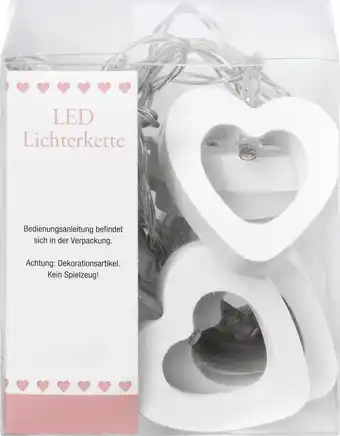 dm drogerie Dekorieren & einrichten led-lichterkette mit holzherzen, weiß Angebot