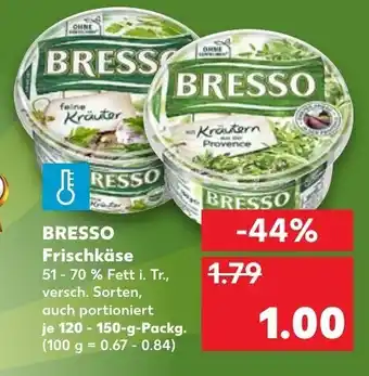 Kaufland Bresso Frischkäse 120-150g Angebot